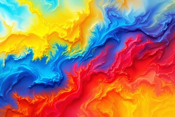 Vibrant abstract multicolor background with swirling textures and light effects.