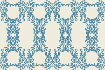 Saree Sarong Motifs Ikat floral paisley embroidery floral.ikat ethnic oriental  seamless pattern traditional.Ikat embroidery style abstract embroidery design for texture,fabric,clothing,wrapping.