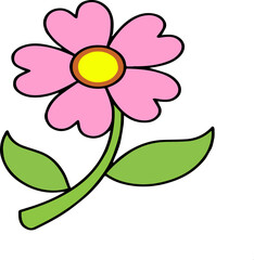  The flower design with color