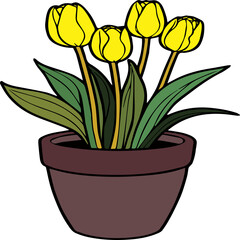  The flower design with color