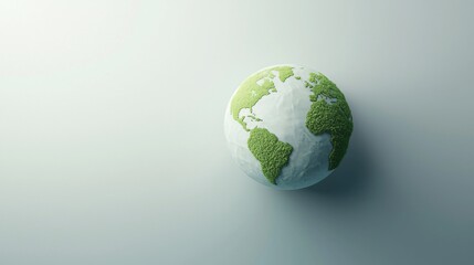 Flat Graphic Earth Icon Representation Digital Art Minimalist Design Studio Setting Aesthetic Concept