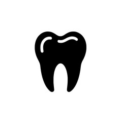 Healthy Smile Icon: A simple yet effective illustration of a healthy tooth, ideal for dental practices, websites, and educational materials.  