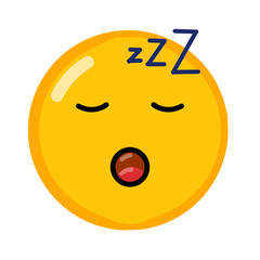 sleepy face emoji. This emoji shows a face with closed eyes and a slightly tilted expression, indicating tiredness or sleepiness.