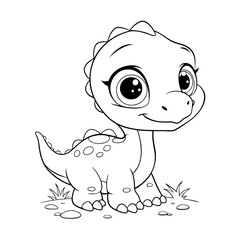 Cute cartoon dinosaur