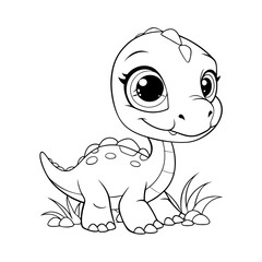 Cute cartoon dinosaur