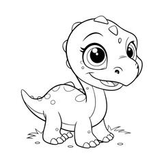 Cute cartoon dinosaur