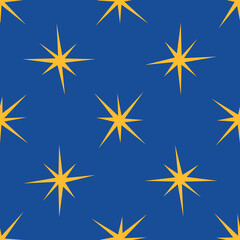 Obraz premium Seamless pattern with stars. Design for fabric, textile, wallpaper, packaging 