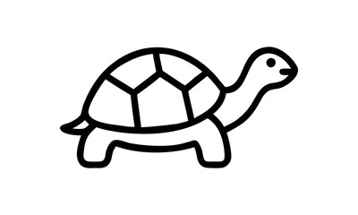 Simple Line Art Illustration of a Turtle, icon , logo, vectot Illustration.