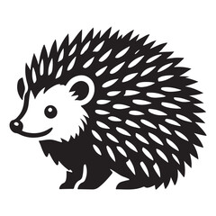 Adorable Hedgehog Silhouette Illustration