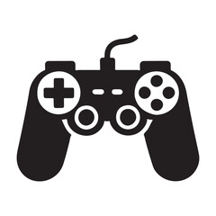 Classic Silhouette Illustration of a Game Controller