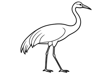 Elegant Crane Outline
