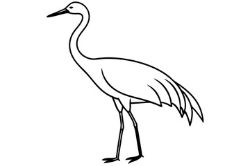 Obraz premium Elegant Crane Outline