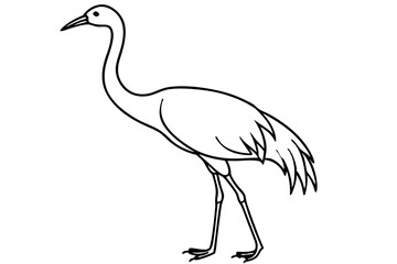 Fototapeta premium Elegant Crane Outline