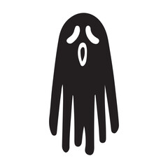 Weeping Ghost Silhouette Vector Art