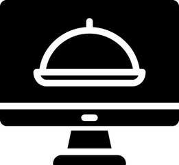 Fototapeta premium Online Food Delivery Glyph Icon