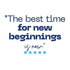 time for new beginnings quote post design