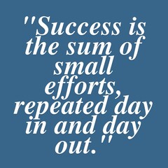 small efforts lead to success quote post design