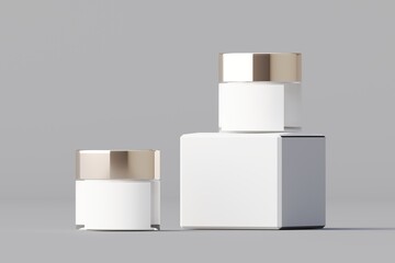 cosmetic products Just insert your logo. On a white background, 3D