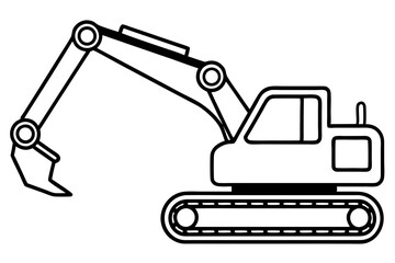 Excavator Line Drawing