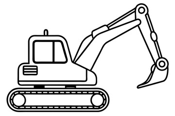 Excavator Line Drawing