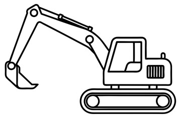 Excavator Line Drawing