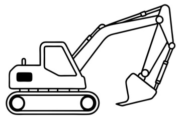 Excavator Line Drawing