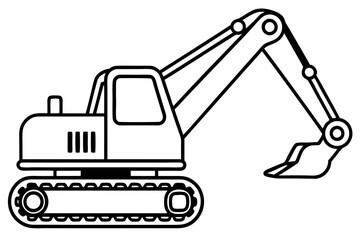 Excavator Line Drawing