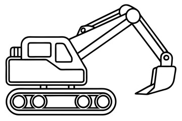 Excavator Line Drawing