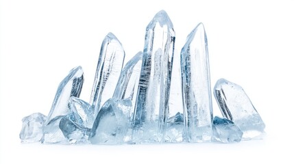 Ice isolated on white