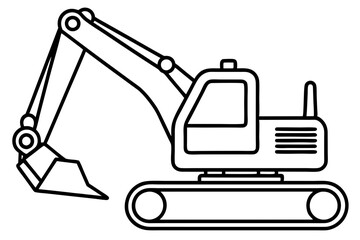 Excavator Line Drawing