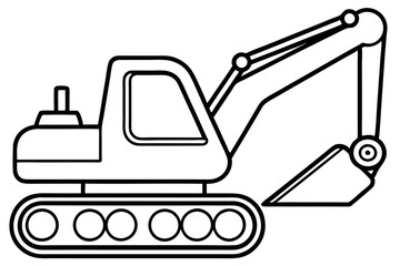 Excavator Line Drawing