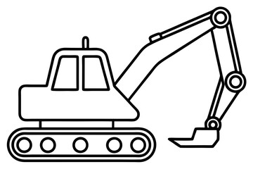 Excavator Line Drawing