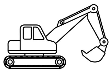 Excavator Line Drawing