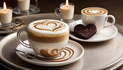 chocolate cake with heart