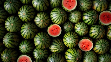 Fototapeta premium A Delicious Summer Treat: Juicy Watermelon Abundance