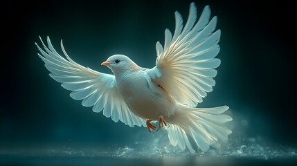Fototapeta premium An animation of a book turning into a flying bird, symbolizing the freedom and imagination books provide