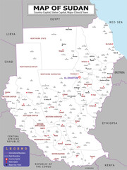 African Countries Geography Political map. Political map of country with capital, province or state capital, major cities and town.