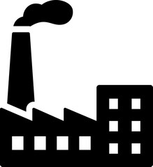 Oil Factory Glyph Icon