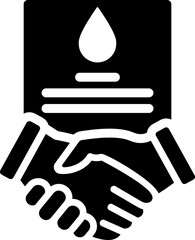 Obraz premium Oil Contract Glyph Icon