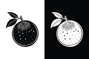Tangerine Fruit Symbol. Isolated & Modern Vectors