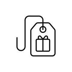 Fototapeta premium Price tag outline icons, minimalist vector illustration ,simple transparent graphic element .Isolated on white background