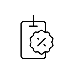 Obraz premium Price tag outline icons, minimalist vector illustration ,simple transparent graphic element .Isolated on white background