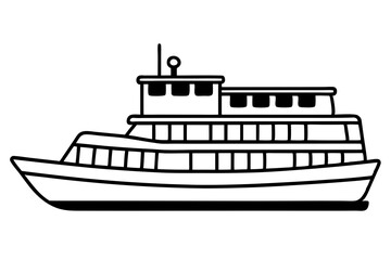 Obraz premium Ferry Silhouette Vector