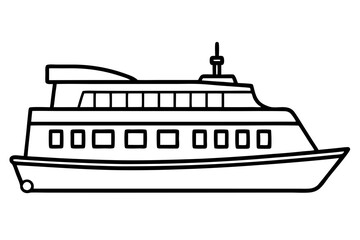 Obraz premium Ferry Silhouette Vector