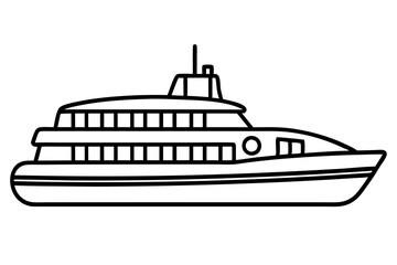 Obraz premium Ferry Silhouette Vector