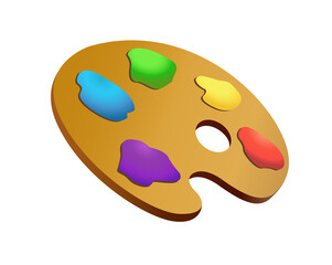 Artist palette icon used when painting, to store and mix paint colors