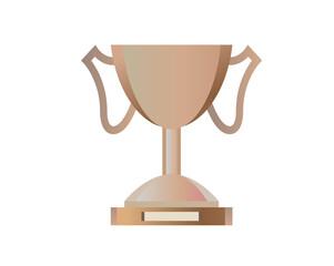 Bronze gradient award prize cup icon