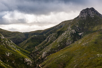 outeniqua mountains from outeniqua pass, george, south Africa