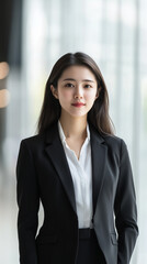 neatly dressed office female model