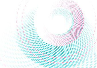 Blue violet dotted line circles abstract tech geometric background. Vector futuristic minimal design